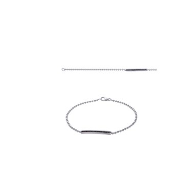 Bracelet Femme - Argent 925 - Oxyde de zirconium - Longueur : 18 cm