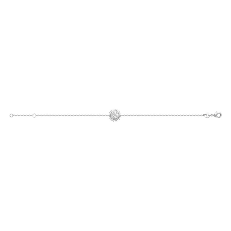 Bracelet Femme - Argent 925 - Oxyde de zirconium - Longueur : 18 cm - vue 2