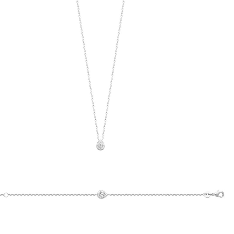 Bracelet Femme - Argent 925 - Oxyde de zirconium - Longueur : 18 cm - vue 3