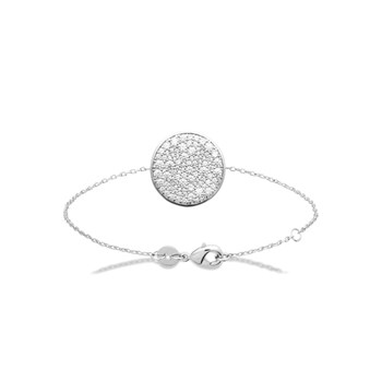 Bracelet Femme - Argent 925 - Oxyde de zirconium - Longueur : 18 cm