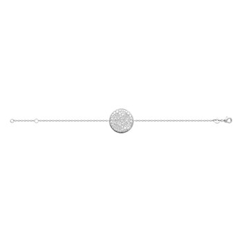 Bracelet Femme - Argent 925 - Oxyde de zirconium - Longueur : 18 cm