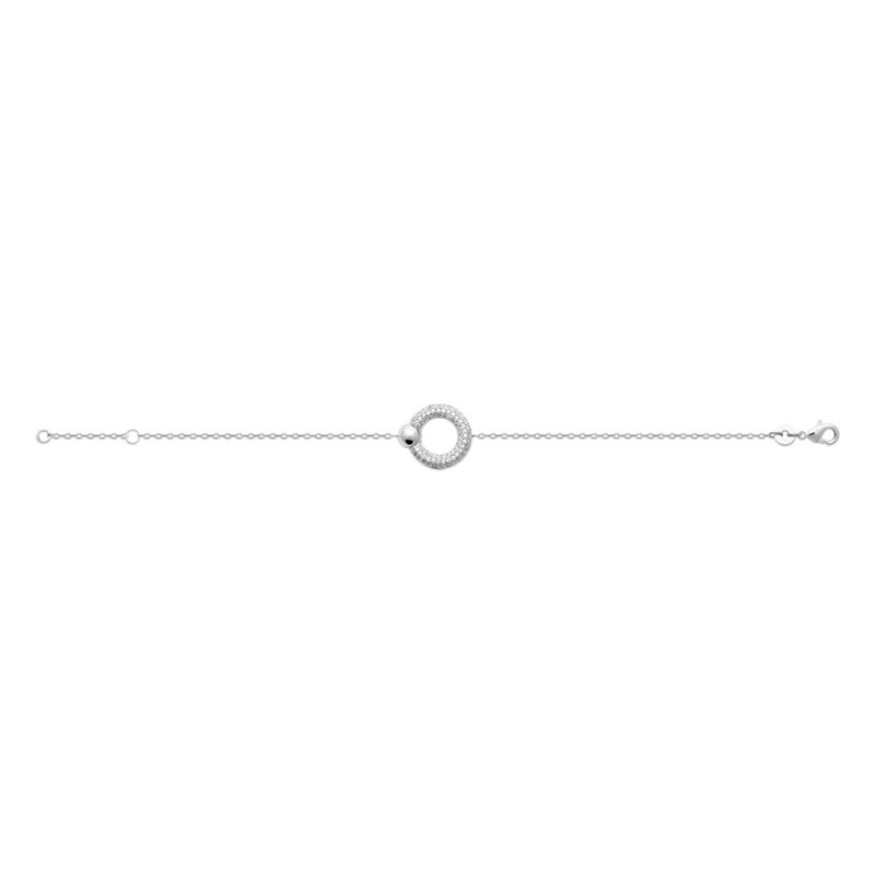 Bracelet Femme - Argent 925 - Oxyde de zirconium - Longueur : 18 cm - vue 2