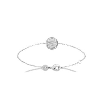 Bracelet Femme - Argent 925 - Oxyde de zirconium - Longueur : 18 cm