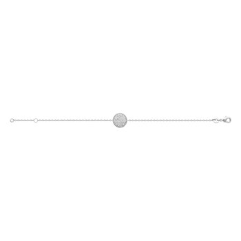 Bracelet Femme - Argent 925 - Oxyde de zirconium - Longueur : 18 cm