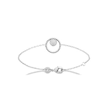 Bracelet Femme - Argent 925 - Oxyde de zirconium - Longueur : 18 cm