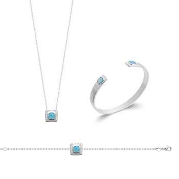 Bracelet Femme - Argent 925 - Agate - Longueur : 18 cm