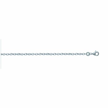 Chaine Mixte - Argent 925 - Chaîne forçat diamantée - Largeur : 1,75 mm - Longueur : 60 cm
