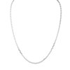 Chaine Mixte - Argent 925 - Chaîne forçat diamantée - Largeur : 3,2 mm - Longueur : 60 cm - vue V1