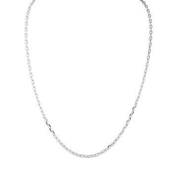 Gemengde ketting - Zilver 925 - Diamanten forçat ketting - Breedte: 3,2 mm - Lengte: 60 cm