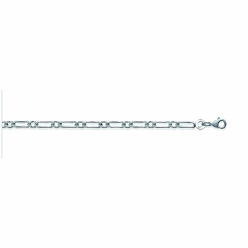 Chaine Homme - Argent 925 - Cheval alternée 1+1 - Largeur : 2,5 mm - Longueur : 55 cm