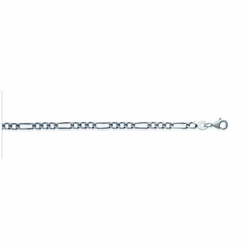 Chaine Homme - Argent 925 - Cheval alternée 1+3 - Largeur : 2,5 mm - Longueur : 50 cm