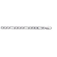 Chaine Homme - Argent 925 - Cheval alternée 1+3 - Largeur : 4 mm - Longueur : 60 cm