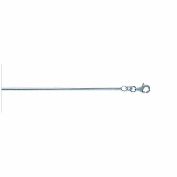 Damesketting - Zilver 925 - Serpentijnketting - Breedte: 1,2 mm - Lengte: 60 cm