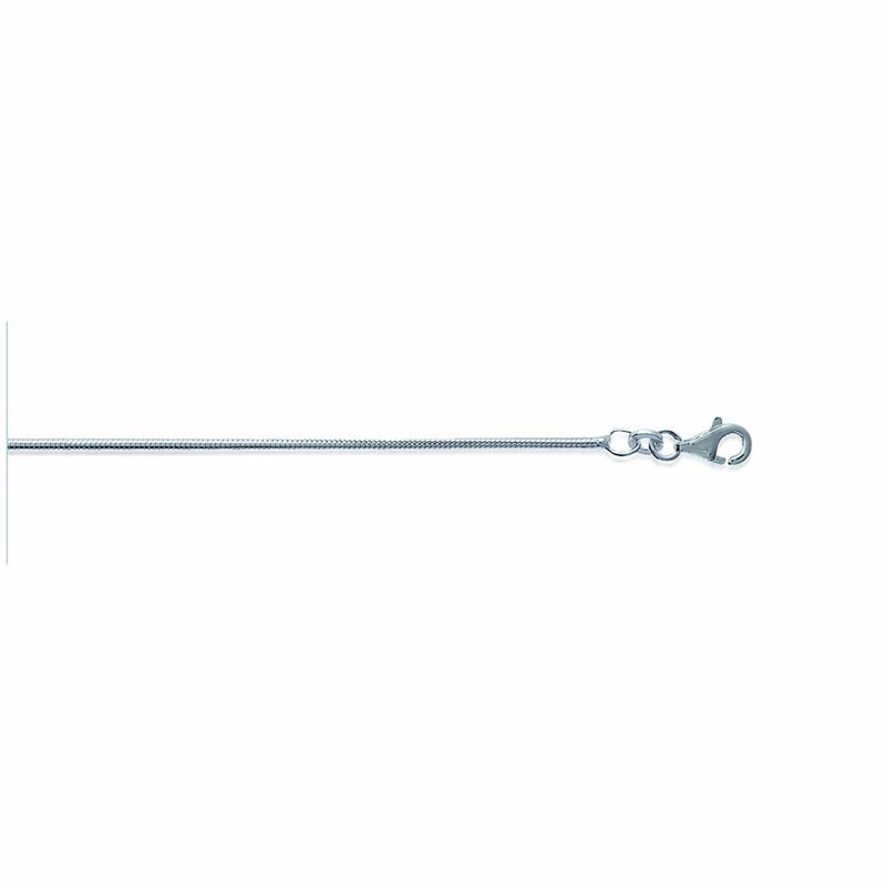 Chaine Femme - Argent 925 - Châine serpentine - Largeur : 1,2 mm - Longueur : 60 cm
