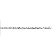 Chaine Homme - Argent 925 - Cheval alternée 1+1 - Largeur : 3 mm - Longueur : 50 cm