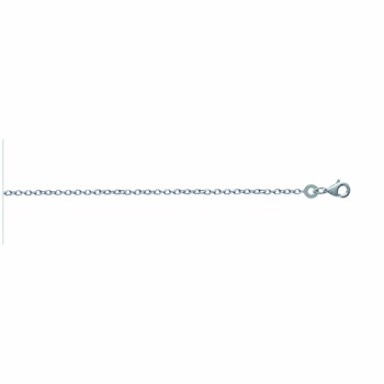 Chaine Mixte - Argent 925 - Chaîne forçat diamantée - Largeur : 1,45 mm - Longueur : 60 cm