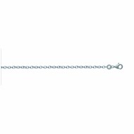 Chaine Mixte - Argent 925 - Chaîne forçat diamantée - Largeur : 1,75 mm - Longueur : 42 cm