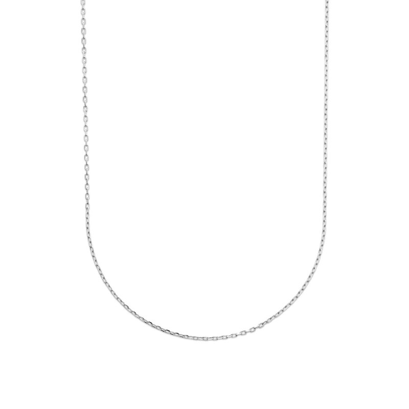 Chaine Mixte - Argent 925 - Chaîne forçat diamantée - Largeur : 1,9 mm - Longueur : 50 cm
