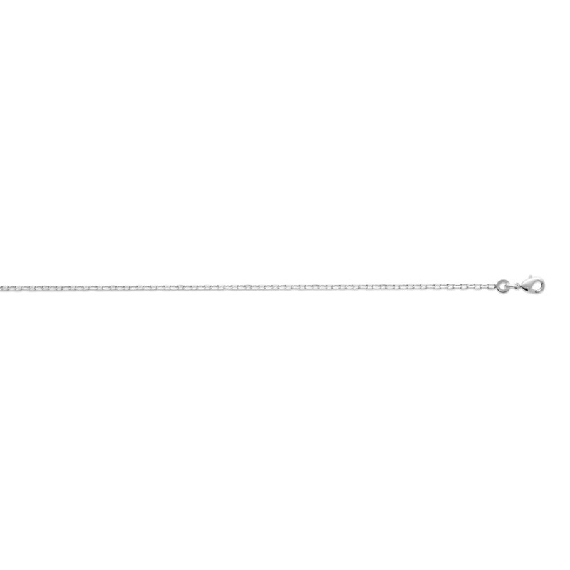 Chaine Mixte - Argent 925 - Chaîne forçat diamantée - Largeur : 1,9 mm - Longueur : 50 cm - vue 2