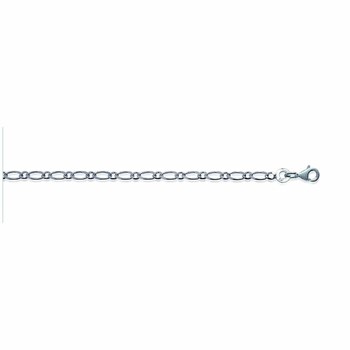 Chaine Homme - Argent 925 - Cheval alternée 1+1 - Largeur : 2,2 mm - Longueur : 50 cm