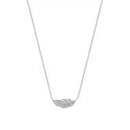 Collier Femme - Plume - Argent 925 - Longueur : 45 cm