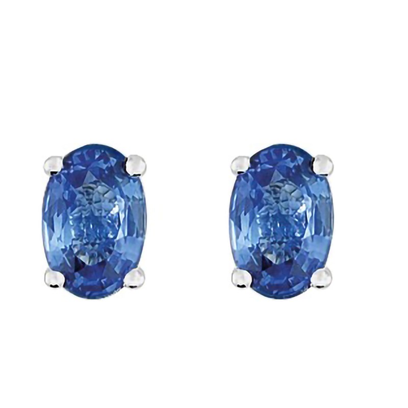 Boucles d'oreilles femme - saphir - Or 18 Carats