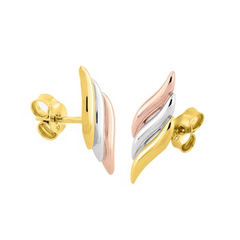 Boucles d'oreilles femme 3 ors - Or 18 Carats