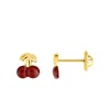 Boucles d'oreilles enfant - Or 18 Carats - Cerise - vue V1