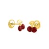 Boucles d'oreilles enfant - Or 18 Carats - Cerise - vue V2