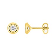 Boucles d'oreilles femme - Oxyde de zirconium - Or 18 Carats