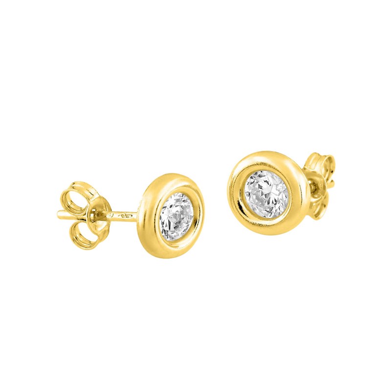 Boucles d'oreilles femme - Oxyde de zirconium - Or 18 Carats - vue 2