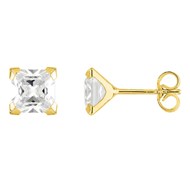 Boucles d'oreilles femme - Oxyde de zirconium - Or 18 Carats