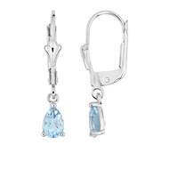 Boucles d'oreilles femme pendantes - topaze - Or 18 Carats