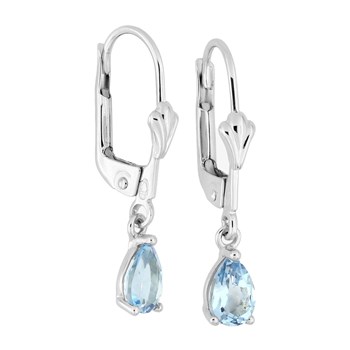 Boucles d'oreilles femme pendantes - topaze - Or 18 Carats