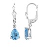 Boucles d'oreilles femme pendantes - topaze - Or 18 Carats - vue V1