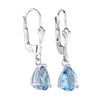 Boucles d'oreilles femme pendantes - topaze - Or 18 Carats - vue V2