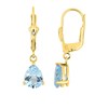 Boucles d'oreilles femme pendantes - topaze - Or 18 Carats - vue V1