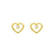 Boucles d'oreilles femme - Oxyde de zirconium - Or 18 Carats