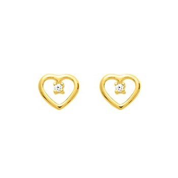 Boucles d'oreilles femme - Oxyde de zirconium - Or 18 Carats