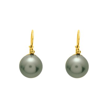 Earrings - Tahitian pearl - 18 carat gold