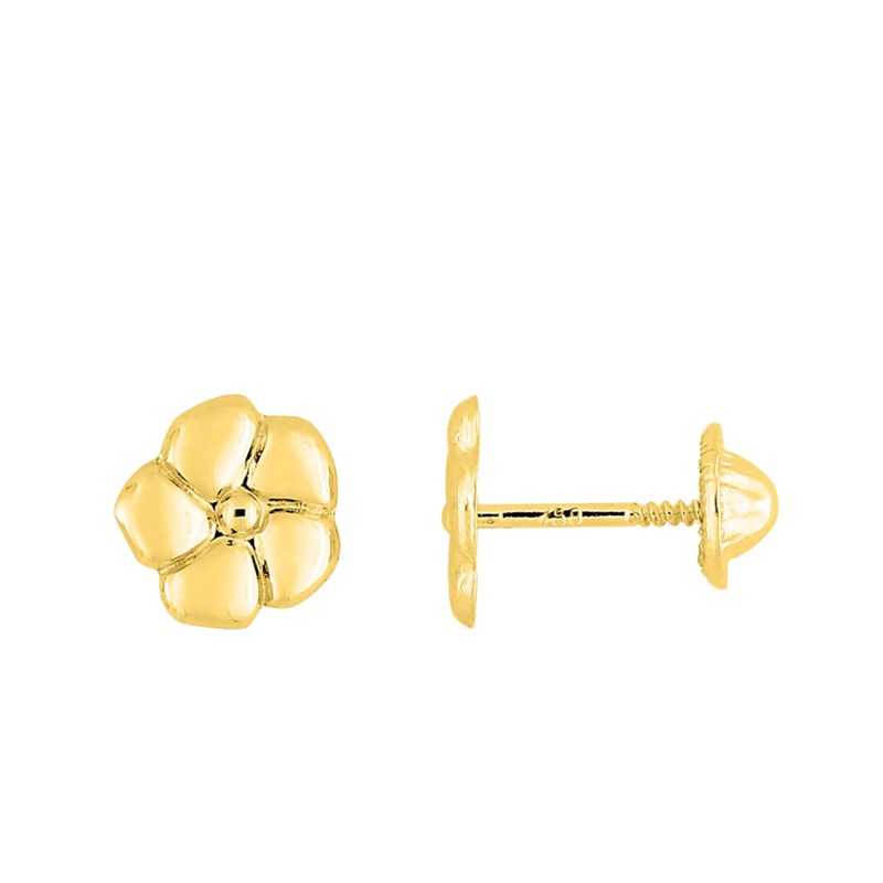 Boucles d'oreilles femme - Or 18 Carats - Fleur