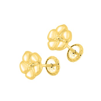 Women's Earrings - 18 Carat Gold - Flower