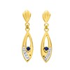 Boucles d'oreilles femme pendantes - saphir - Or 18 Carats - vue V1