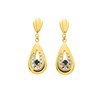 Boucles d'oreilles femme pendantes - saphir - Or 18 Carats - vue V1