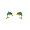 Boucles d'oreilles enfant - Or 18 Carats - Dauphin - vue V1