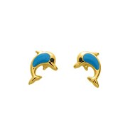 Boucles d'oreilles enfant - Or 18 Carats - Dauphin