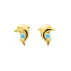 Boucles d'oreilles femme - topaze - Or 18 Carats - vue V1