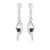 Boucles d'oreilles femme pendantes - saphir - Or 18 Carats - vue V1