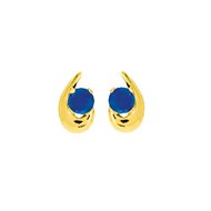Boucles d'oreilles femme - saphir - Or 18 Carats