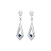 Boucles d'oreilles femme pendantes - saphir - Or 18 Carats - vue V1